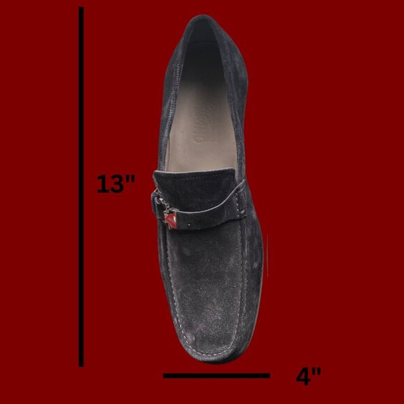 Salvatore Ferragamo Black Suede Bit Loafers – Size 13.5 - Picture 6 of 9